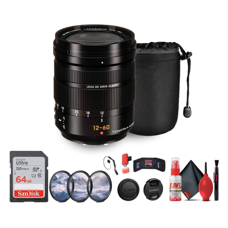 Panasonic Leica DG Vario-Elmarit 12-60mm f/2.8-4 ASPH Lens Bundle