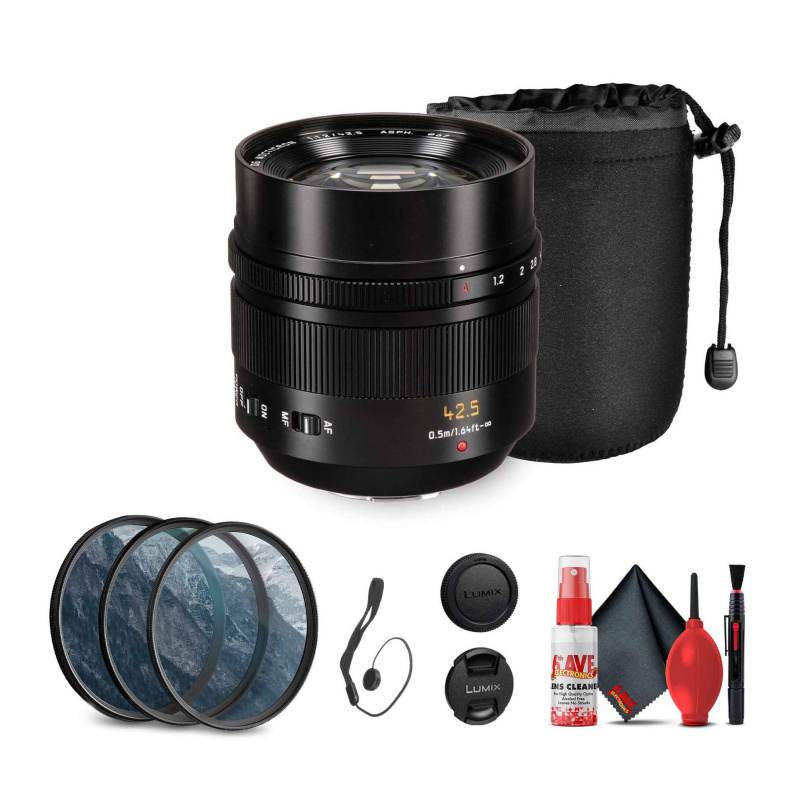 Panasonic Leica DG Nocticron 42.5mm f/1.2 Lens Bundle