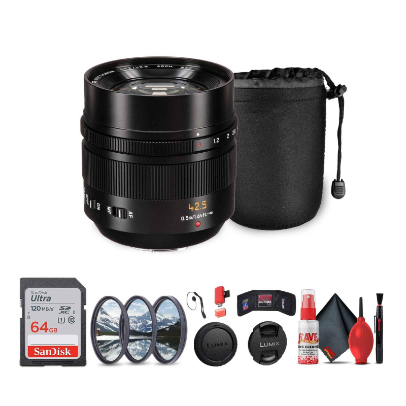 Panasonic Leica DG Nocticron 42.5mm f/1.2 Lens Bundle