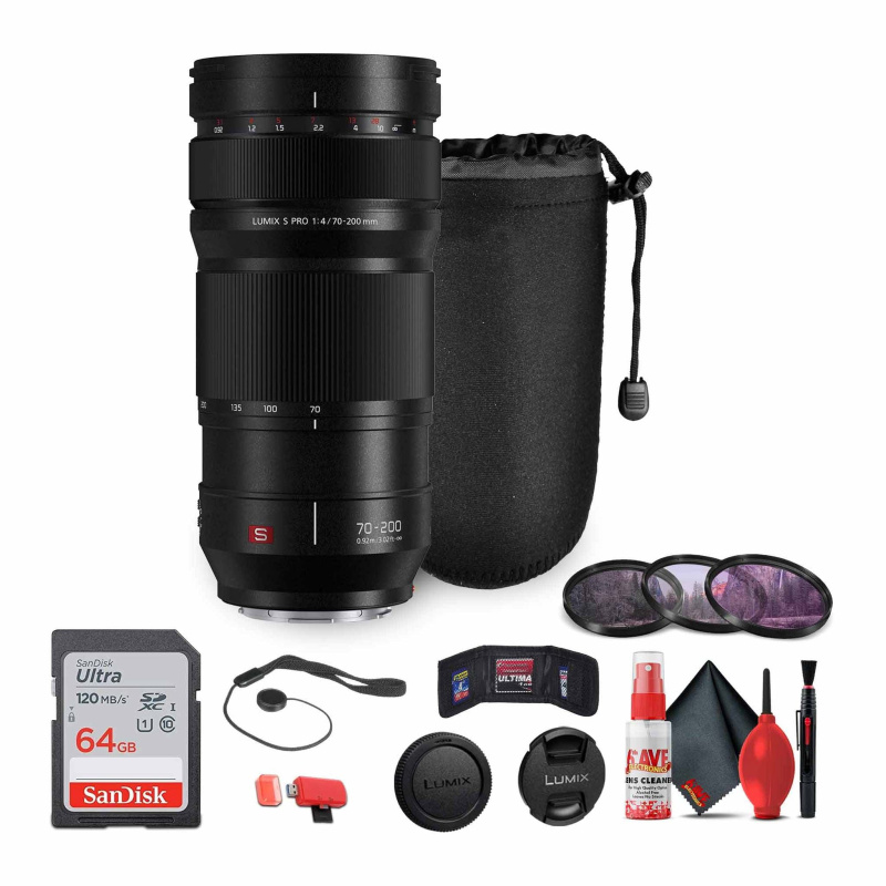 Panasonic Lumix S PRO 70-200mm f/4 O.I.S. Lens Bundle