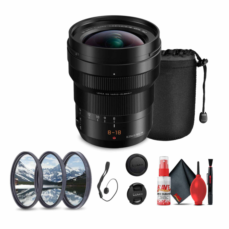 Panasonic Leica DG Vario-Elmarit 8-18mm f/2.8-4 ASPH. Lens Bundle