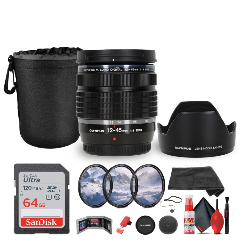 Olympus M.Zuiko Digital ED 12-45mm f/4 PRO Lens Bundle