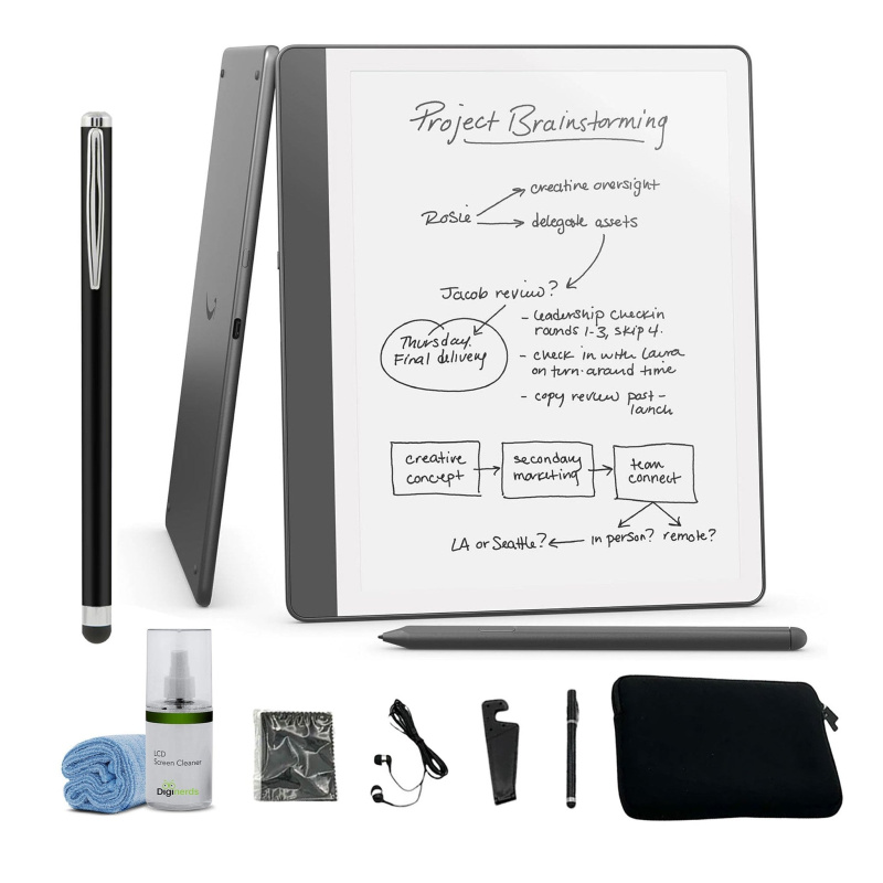 Kindle Scribe (16 GB) - Redesigned display with uniform borders. Now write directly on books and documents. With built-in notebook summarization. Incl