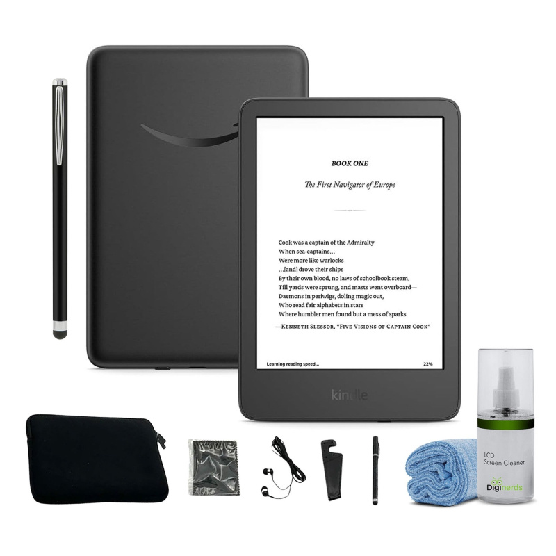 Kindle (16 GB) - 2024 - Lightest and most compact Kindle, with glare-free display, faster page turns, adjustable front light, and long battery life -