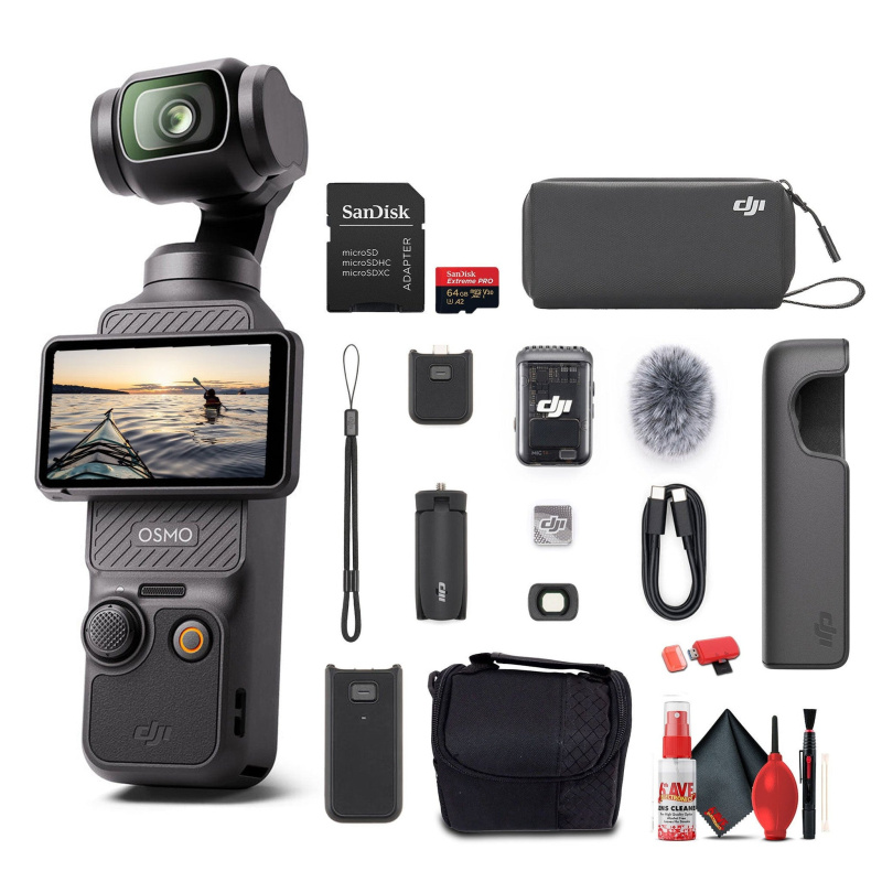DJI Osmo Pocket 3 Creator Combo, Handheld Vlogging Camera and DJI Mic 2 + More