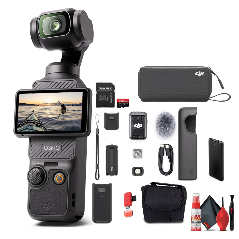 DJI Osmo Pocket 3 Creator Combo, 3-Axis Stabilization and DJI Mic 2 + More