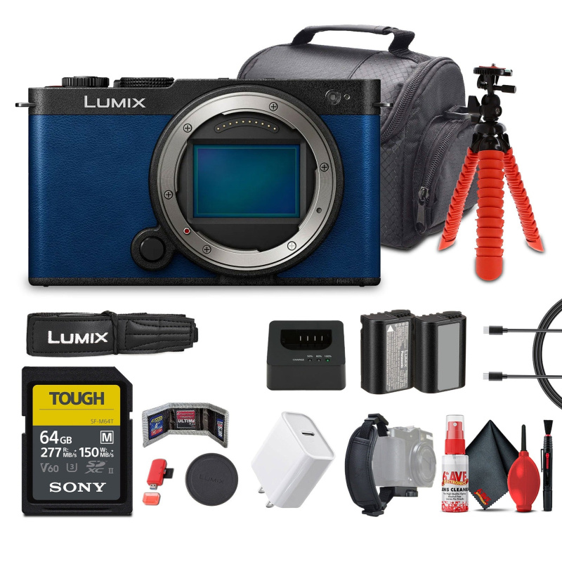 Panasonic Lumix S9 Mirrorless Camera (Blue) Bundle with Accessories
