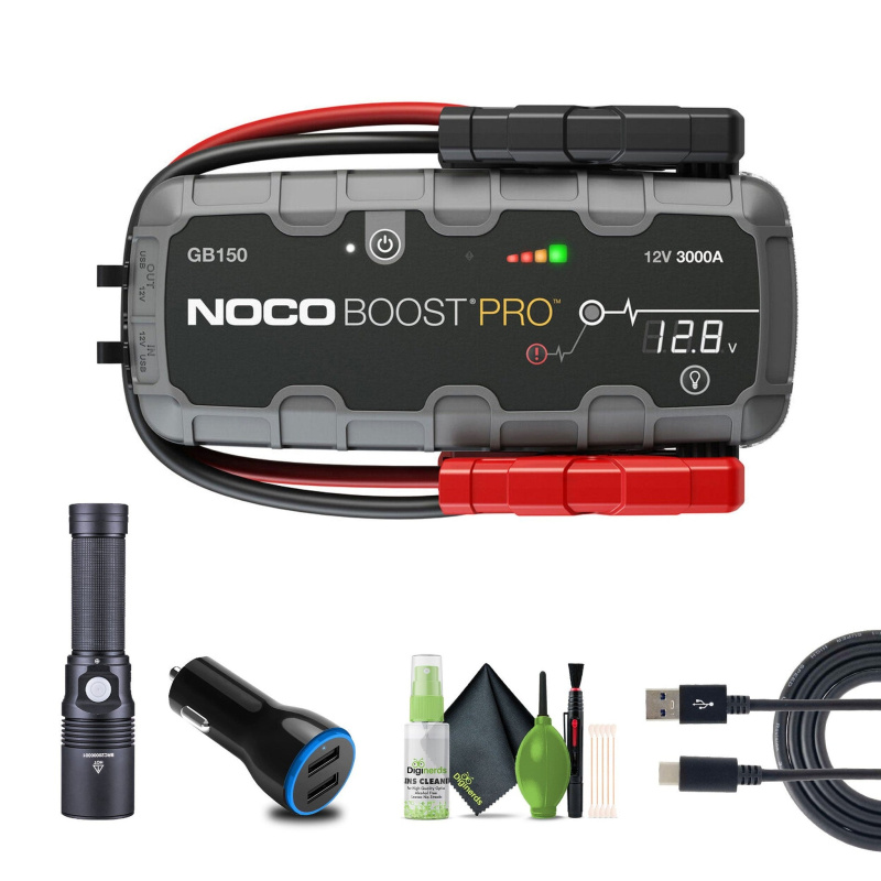 NOCO Boost Pro GB150 3000A UltraSafe Car Battery Jump Starter, 12V Battery Pack, Battery Booster, Jump Box, Portable Charger and Jumper Cables for 9.0