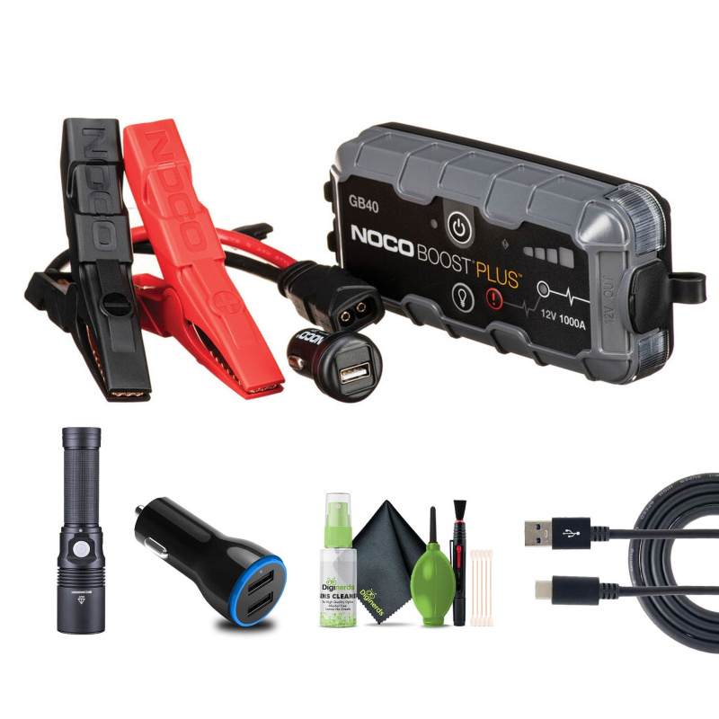 NOCO Boost Plus GB40 1000A UltraSafe Car Battery Jump Starter, 12V Battery Pack, Battery Booster, Jump Box, Portable Charger and Jumper Cables for 6.0