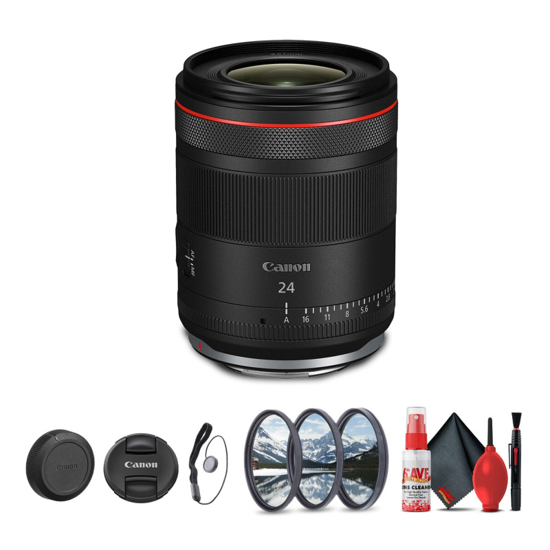 Canon RF 24mm f/1.4 L VCM Wide-Angle Lens (Canon RF) + Lens Filter Kit + More (International Model)