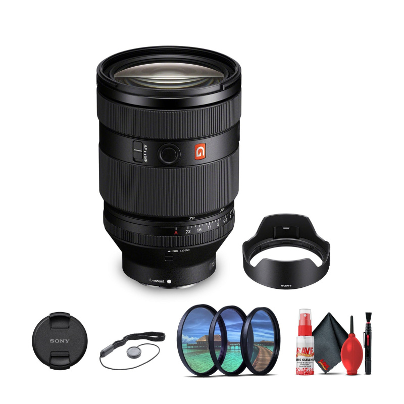 Sony G Master FE 28-70mm f/2 GM Lens (Sony E) + Lens Filter Kit + Cleaning Kit + More