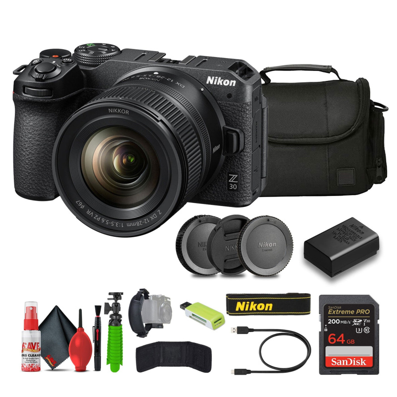 Nikon Z30 Lightweight Mirrorless Camera with 12-28mm Zoom Lens (1781) Bundle