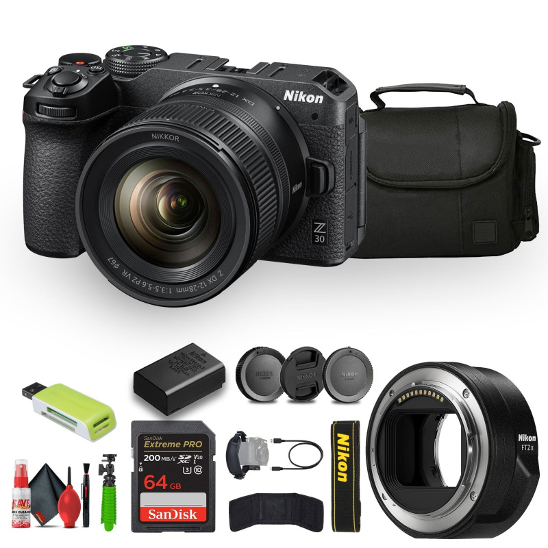 Nikon Z30 Lightweight Mirrorless Camera with 12-28mm Zoom Lens (1781) Bundle