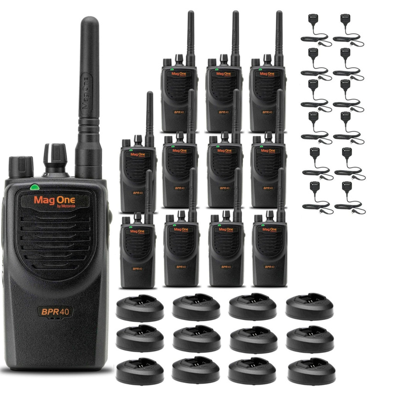 12 x Motorola BPR40 Mag One Series 4W 8-Channel UHF Two-Way Radio  - Bundle