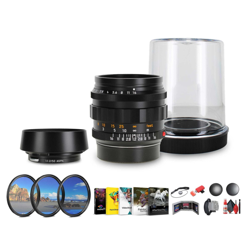Leica Noctilux-M 50mm f/1.2 ASPH. Lens (Black) + Sling Backpack + More