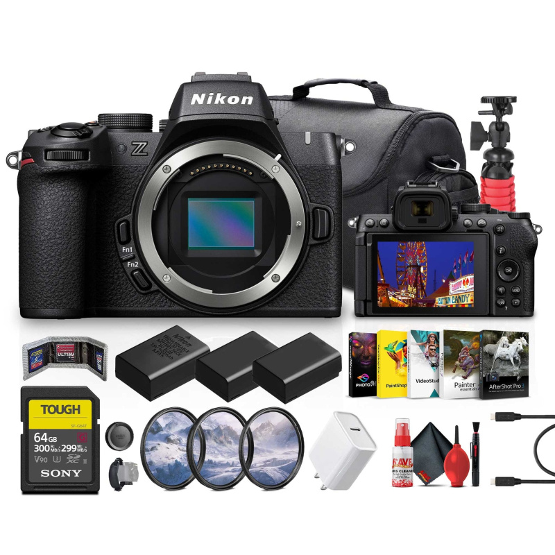 Nikon Z50 II Compact LightWeight Mirrorless Digital Camera + 64GB Memory Card + More