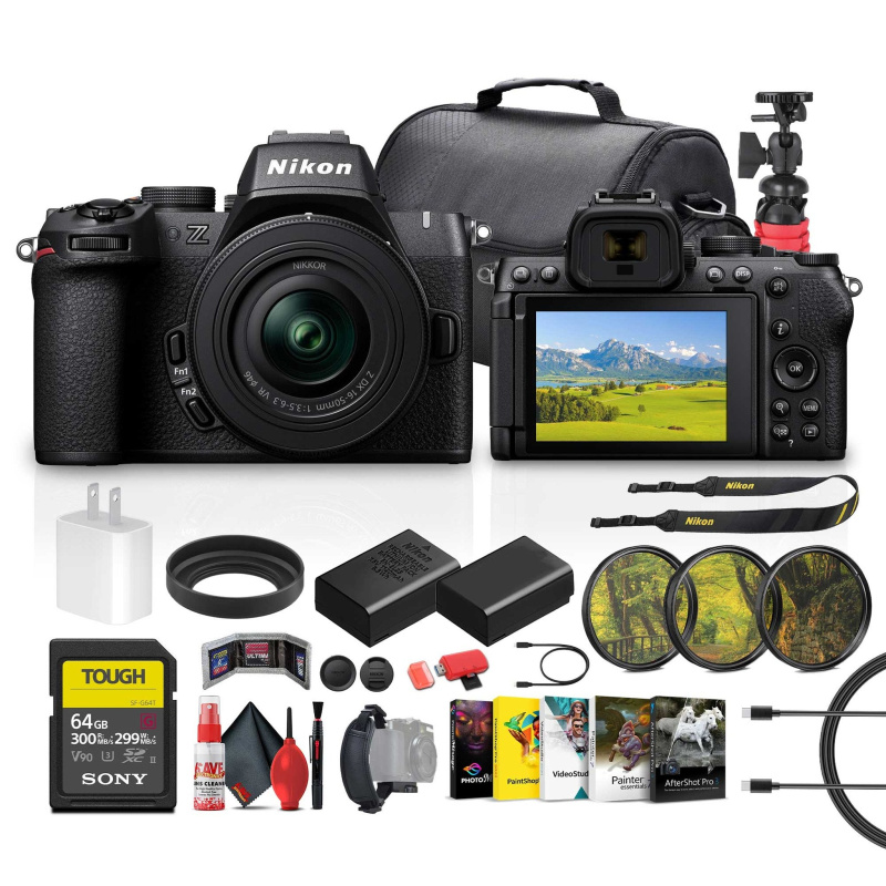Nikon Z50 II Compact Mirrorless Camera with Nikon NIKKOR Z DX 16-50mm VR Lens + More