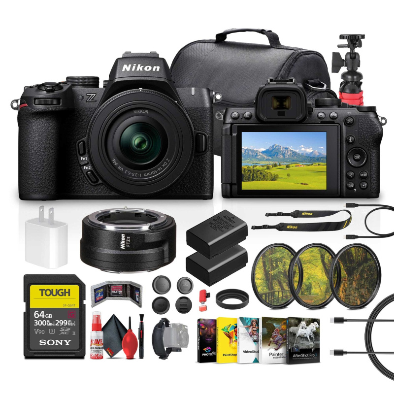 Nikon Z50 II Compact Mirrorless Camera with Nikon NIKKOR Z DX 16-50mm VR Lens + More