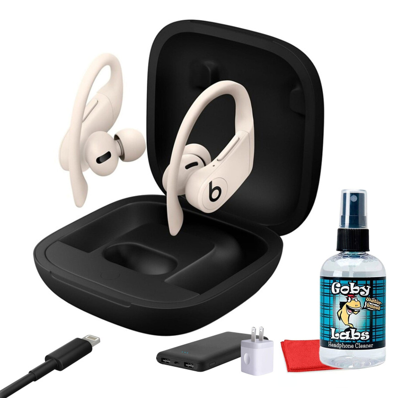 Beats by Dr. Dre Powerbeats Pro In-Ear Wireless Headphones (Ivory) Bundle