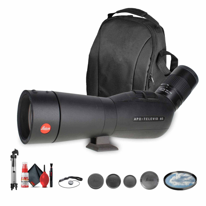 Leica APO-Televid 25-50x65mm Spotting Scope (Angled Viewing) + Tripod + BackPack - Bundle