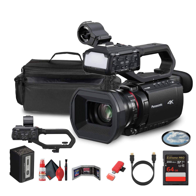 Panasonic HC-X2100 UHD 4K 3G-SDI/HDMI Pro Lightweight Camcorder with 24x Zoom - Bundle