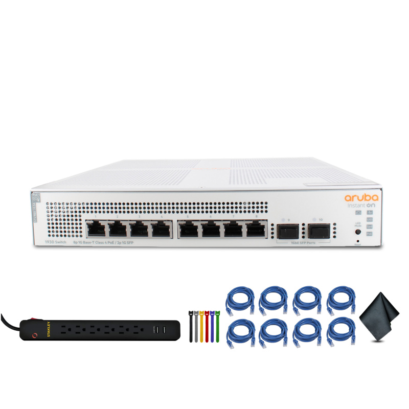 HPE Networking Instant On 1930 8-Port Gigabit PoE+ Compliant  Switch  Bundle