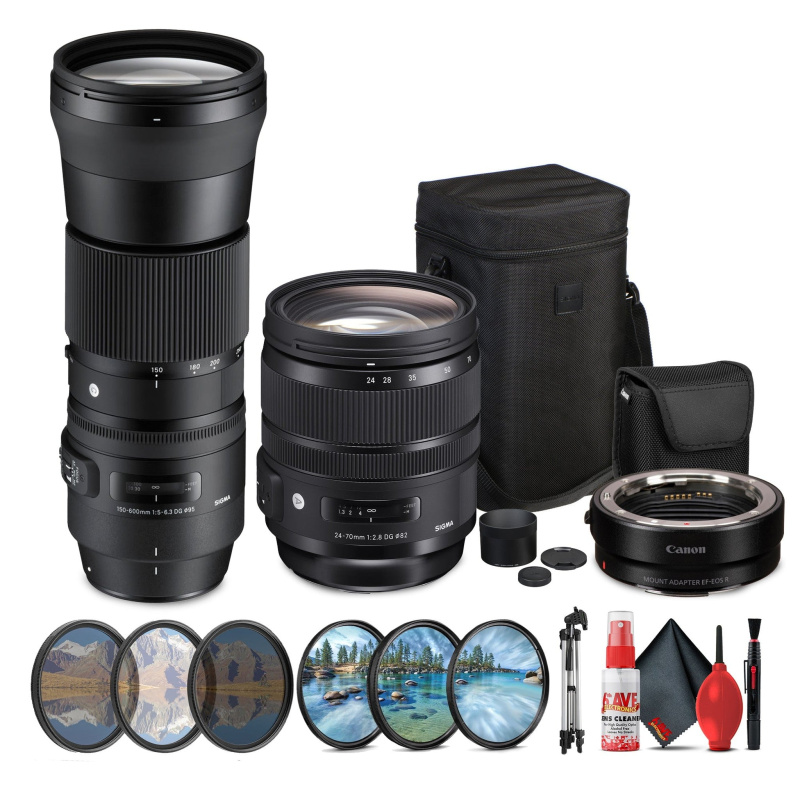 Sigma 24-70 and 150-600 Canon EF Mount Double Lens Bundle (International Model)