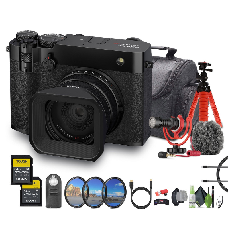 FUJIFILM GFX100RF 102MP Large Format Mirrorless Digital Camera Black Bundle