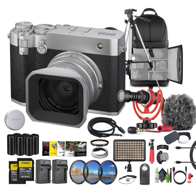 FUJIFILM GFX100RF 102MP Mirrorless Digital Camera Compact Rangefinder Style- Silver