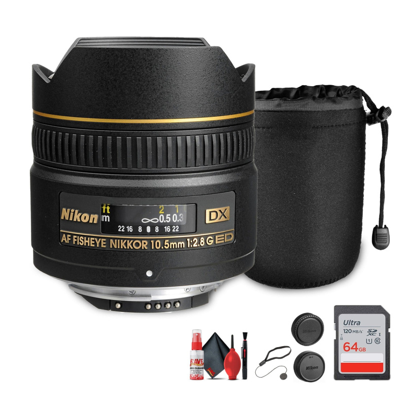 Nikon AF DX Fisheye-NIKKOR 10.5mm f/2.8G ED Lens for Creative Photography + More