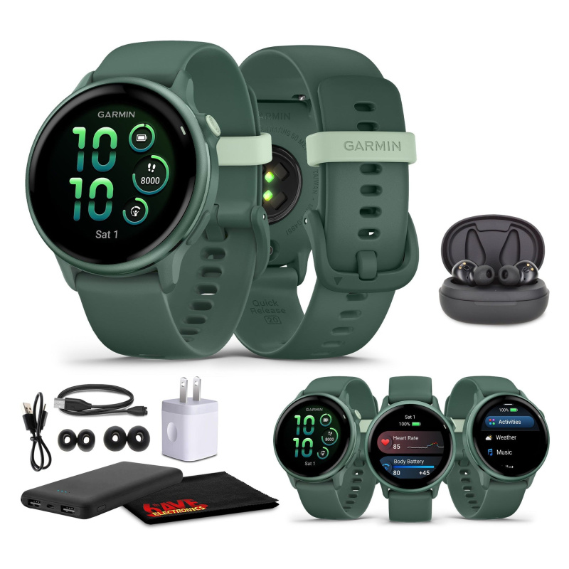 Garmin Vivoactive 6 Smartwatch Metallic Jasper Green with Jasper Green Band