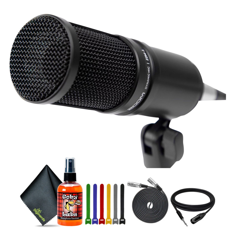 Zoom ZDM-1 Dynamic Microphone, XLR 10F Xpix XLR 3F to XLR 3M Interconnect Cable