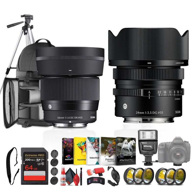Sigma 56 1.4 and 24 3.5 Sony E Bundle