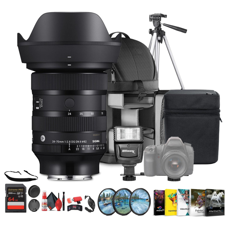 Sigma 24-70mm f/2.8 DG DN II Art Lens Sony E Bundle
