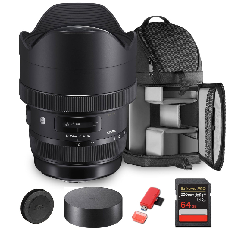 Sigma 12-24mm f/4  Canon EF Bundle (International Model)