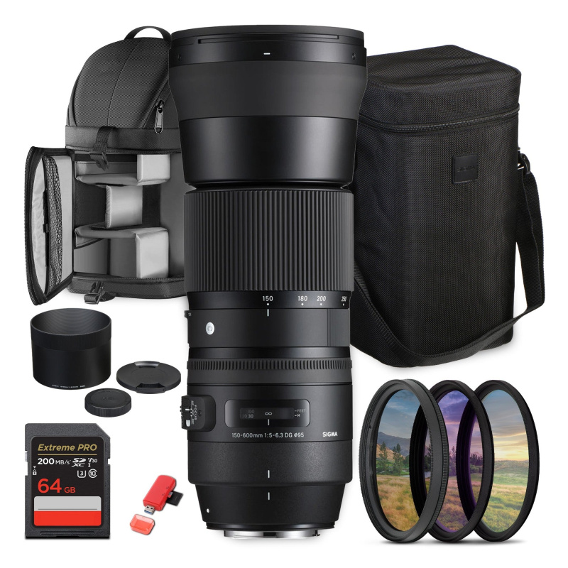 Sigma 150-600 f/5-6.3  Canon EF Bundle (International Model)