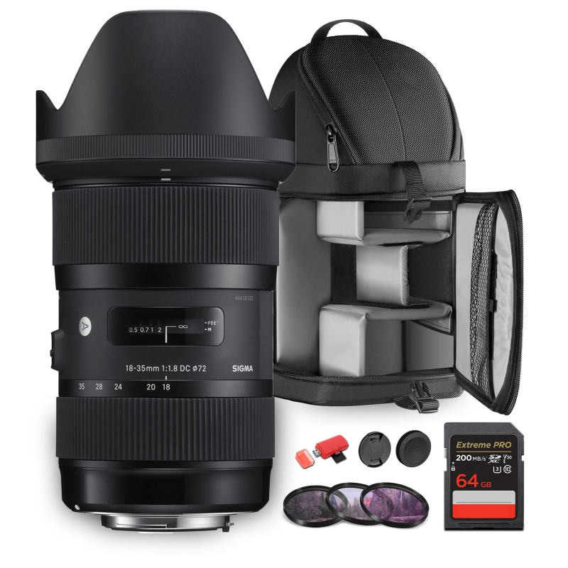 Sigma 18-35mm f/1.8  Canon EF Bundle (International Model)
