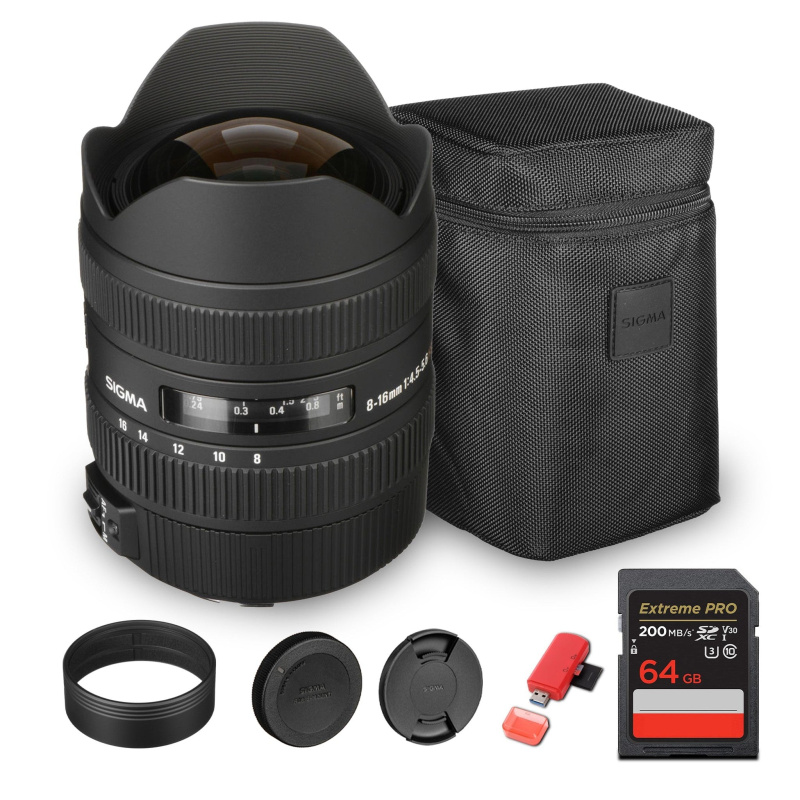Sigma 8-16 f4.5-5.6 Canon EF Bundle (International Model)