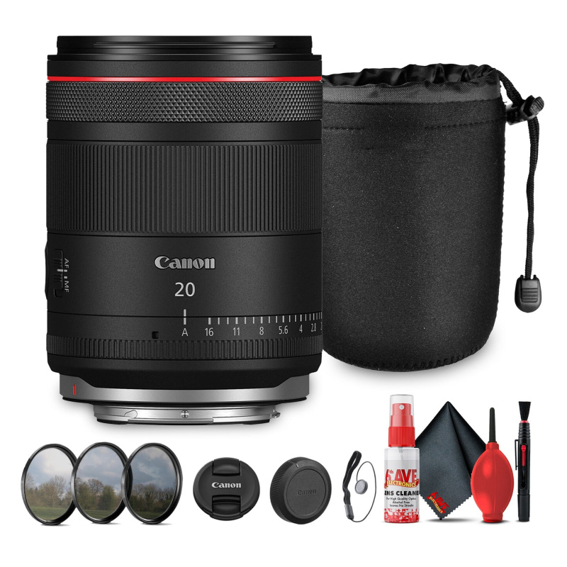 Canon RF 20mm f/1.4 L Lens | Full-Frame Ultra-Wide Prime, Weather-Sealed - Bundle (International Model)