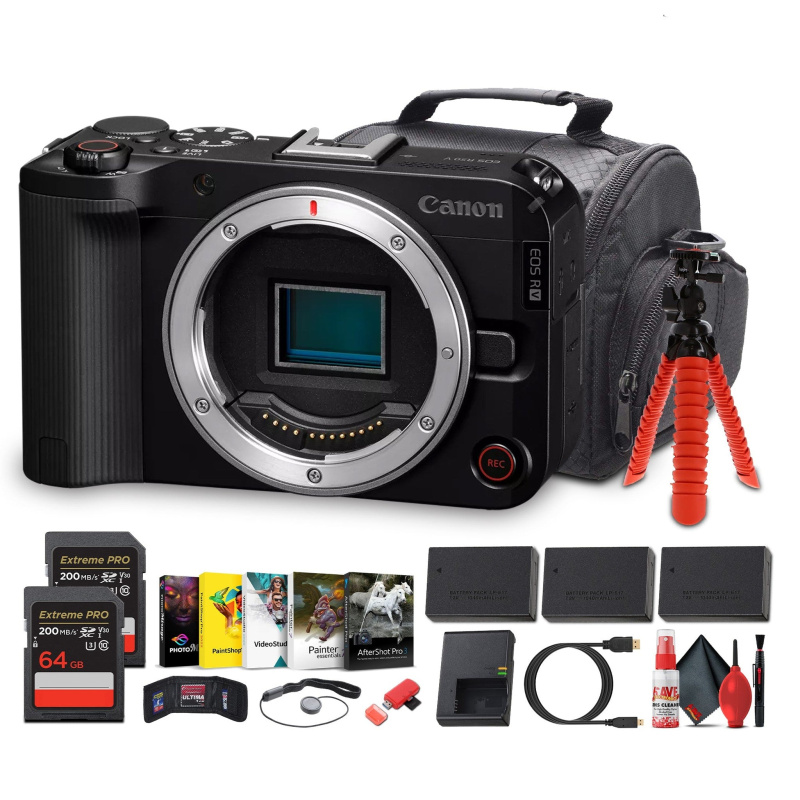 Canon EOS R50 V Mirrorless Camera | 24.2MP, 4K60p, Flip Screen, Dual Pixel AF - Bundle (International Model)