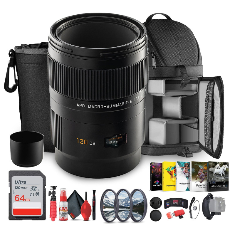 Leica APO-Macro-Summarit-S 120mm f/2.5 Lens | Medium Format, 1:2 Macro - Bundle