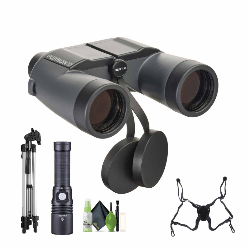Fujinon 7x50 WP-XL Mariner Binoculars, LED FLASHLIGHT, Tripod 72 INCH, Bundle