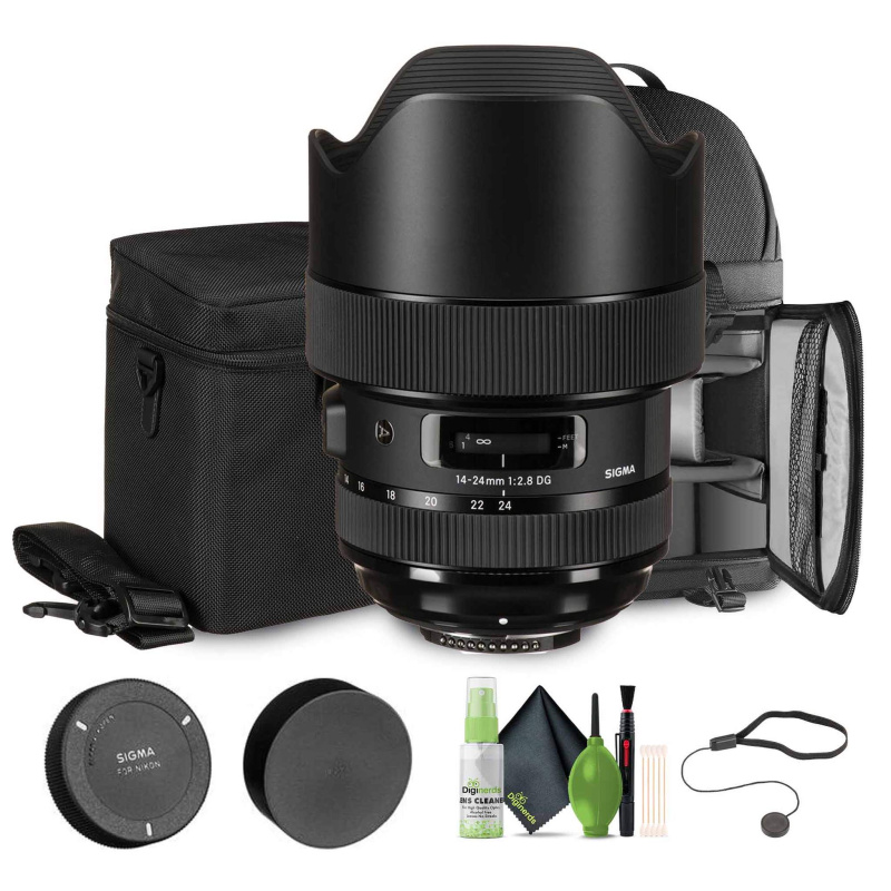 Sigma 14-24mm f/2.8 DG HSM Art Lens Nikon F Bundle