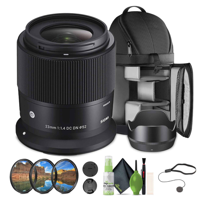 Sigma 23mm f/1.4 DC DN Contemporary  Canon RF Bundle (International Model)