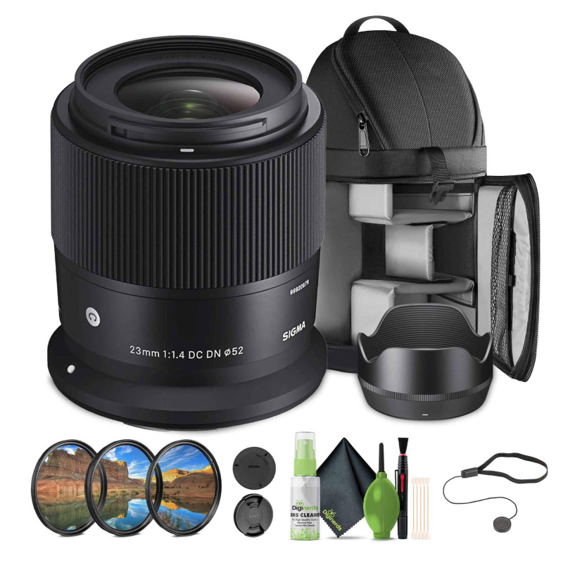Sigma 23mm f/1.4 DC DN Contemporary Lens Fuji X Bundle