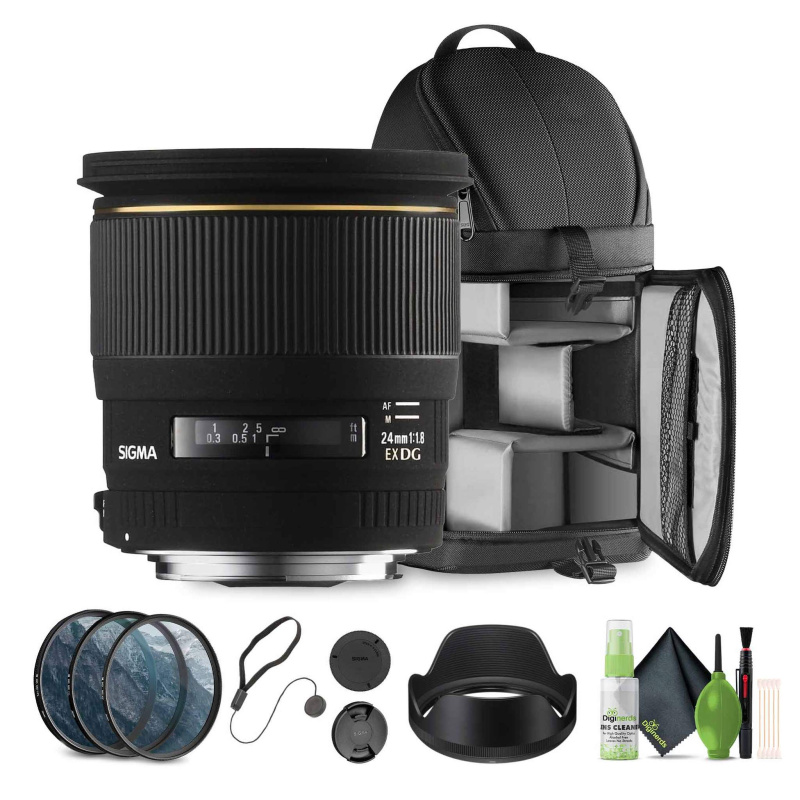 SIGMA 24MM F1.8 EX-DG Canon Bundle (International Model)