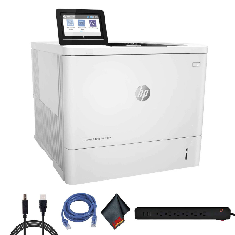 HP LaserJet Enterprise M611dn Monochrome Printer Bundle