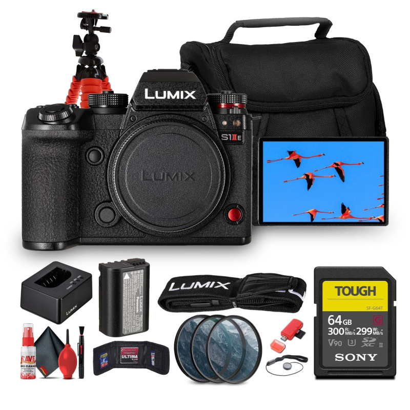 Panasonic LUMIX S1 IIE Mirrorless Camera | 24.2MP Full-Frame BSI Sensor Bundle