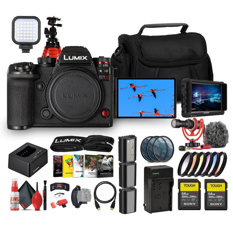 Panasonic LUMIX S1 II Mirrorless Camera | 24.2MP Full-Frame BSI Sensor Bundle