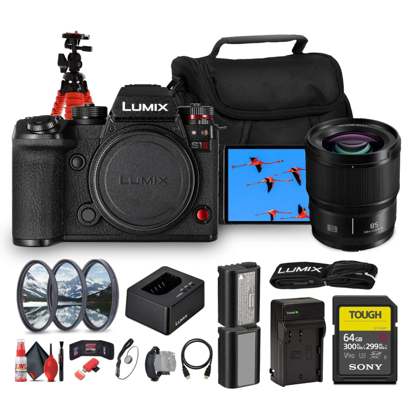 Panasonic LUMIX S1 II Mirrorless Camera | 24.2MP Full-Frame BSI Sensor Bundle